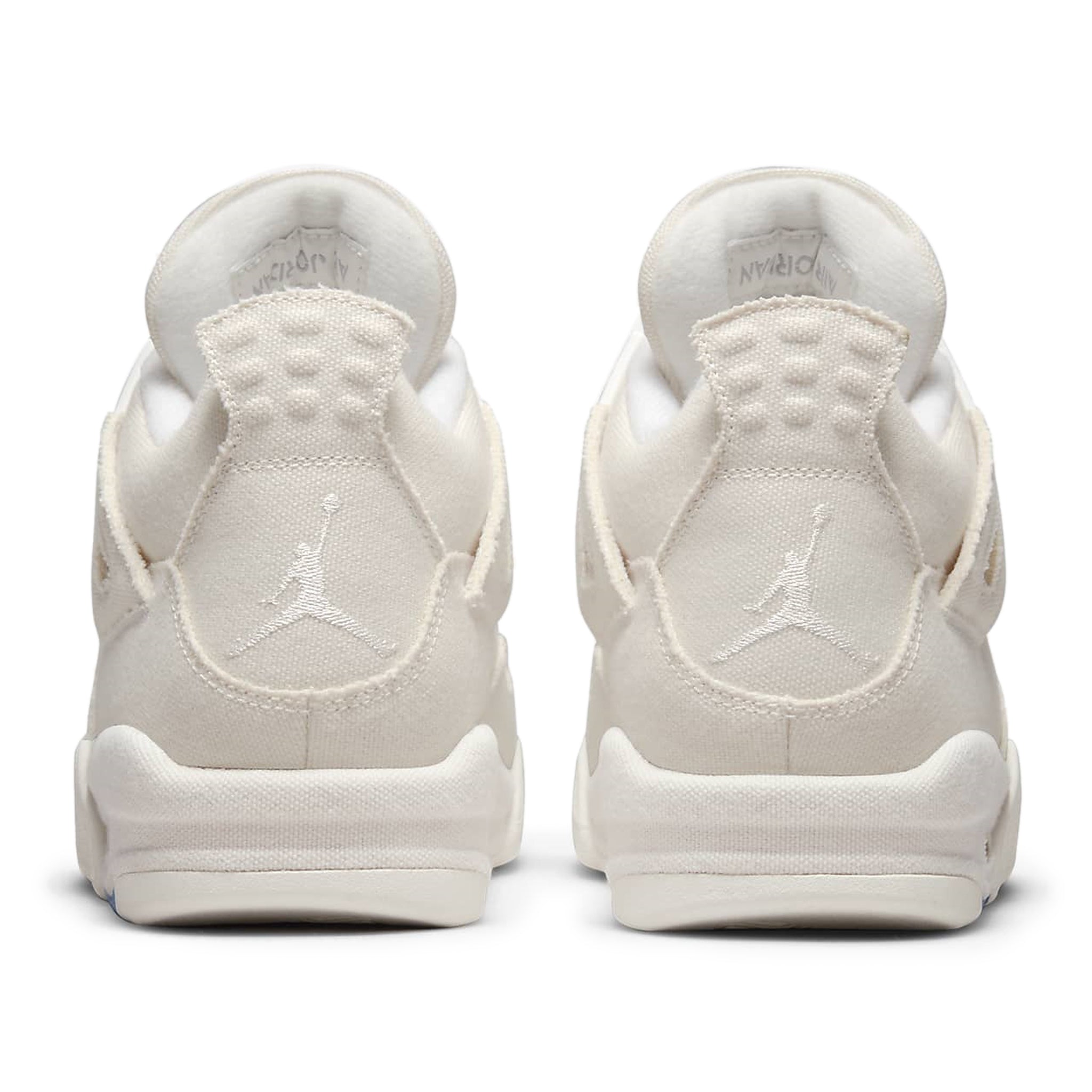 Heel view of Air Jordan 4 Retro Blank Canvas (W) DQ4909-100
